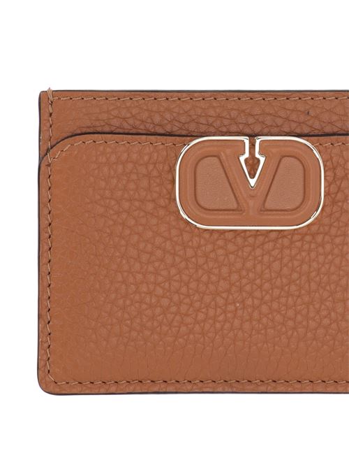 Vlogo leather card holder. Valentino Garavani | 4W2P0AA5LFNKEL